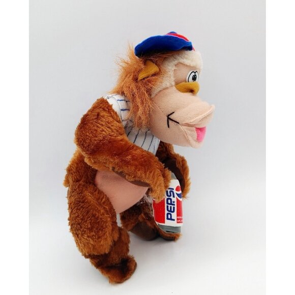 Nanco Pepsi Stuffed Monkey Ape Pepsi Can Baseball Plush 11” Vintage 1996 - Picture 2 of 5